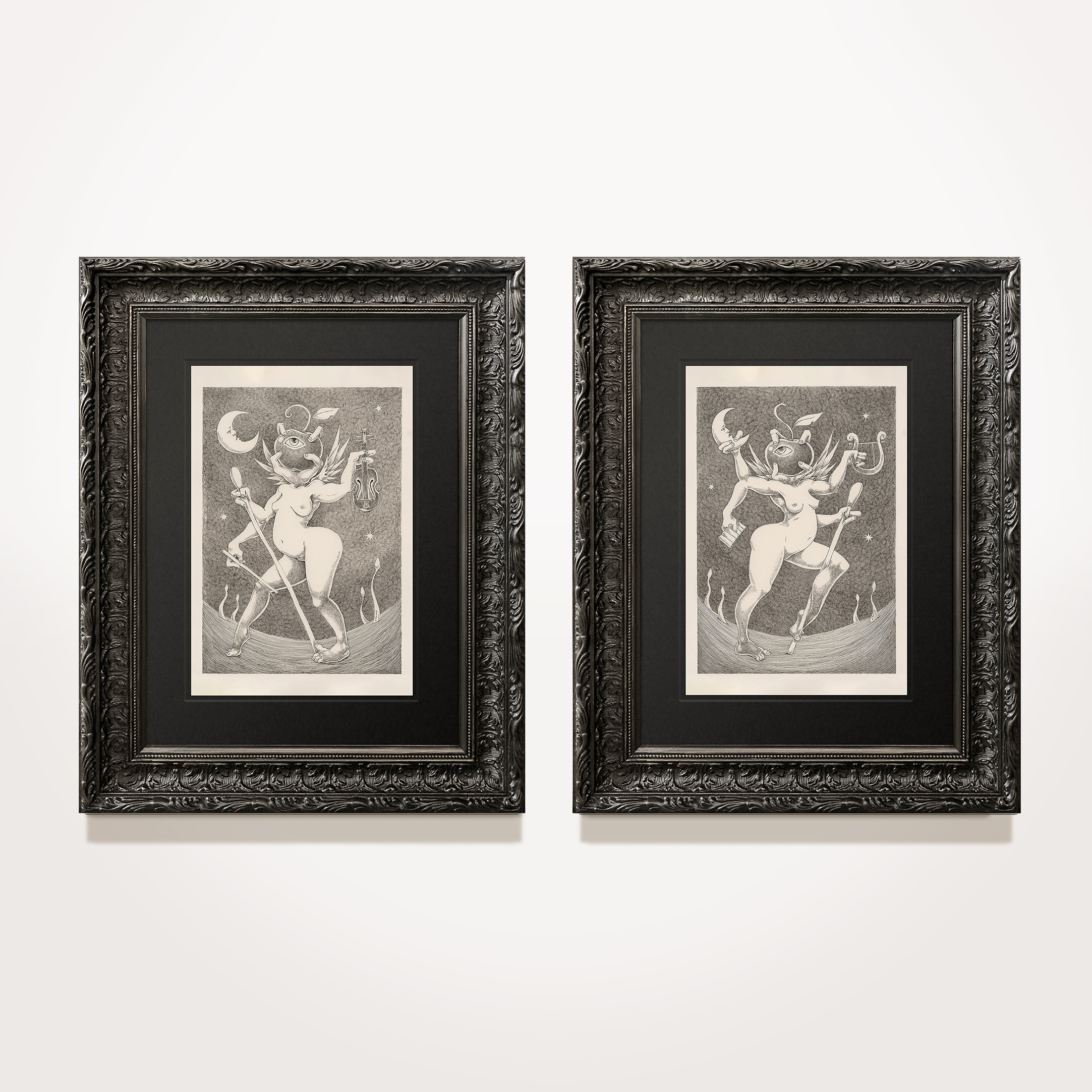 Arzular Serisi Dans / Kağıt Üzerine Mürekkep / 47x31 cm (2) / 2019