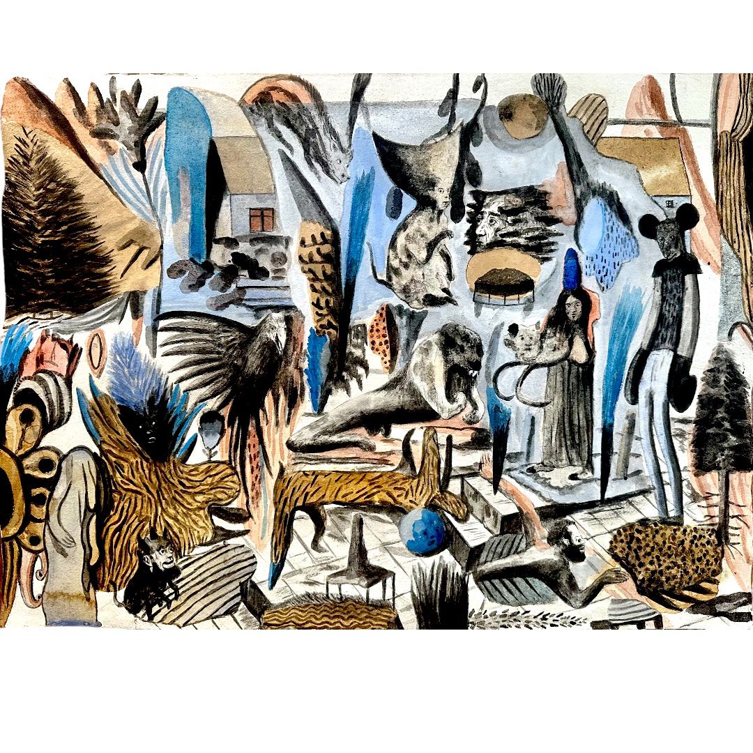 Small World / Asitsiz kağıt üzerine mürekkep / 56 x 76 cm / 2026